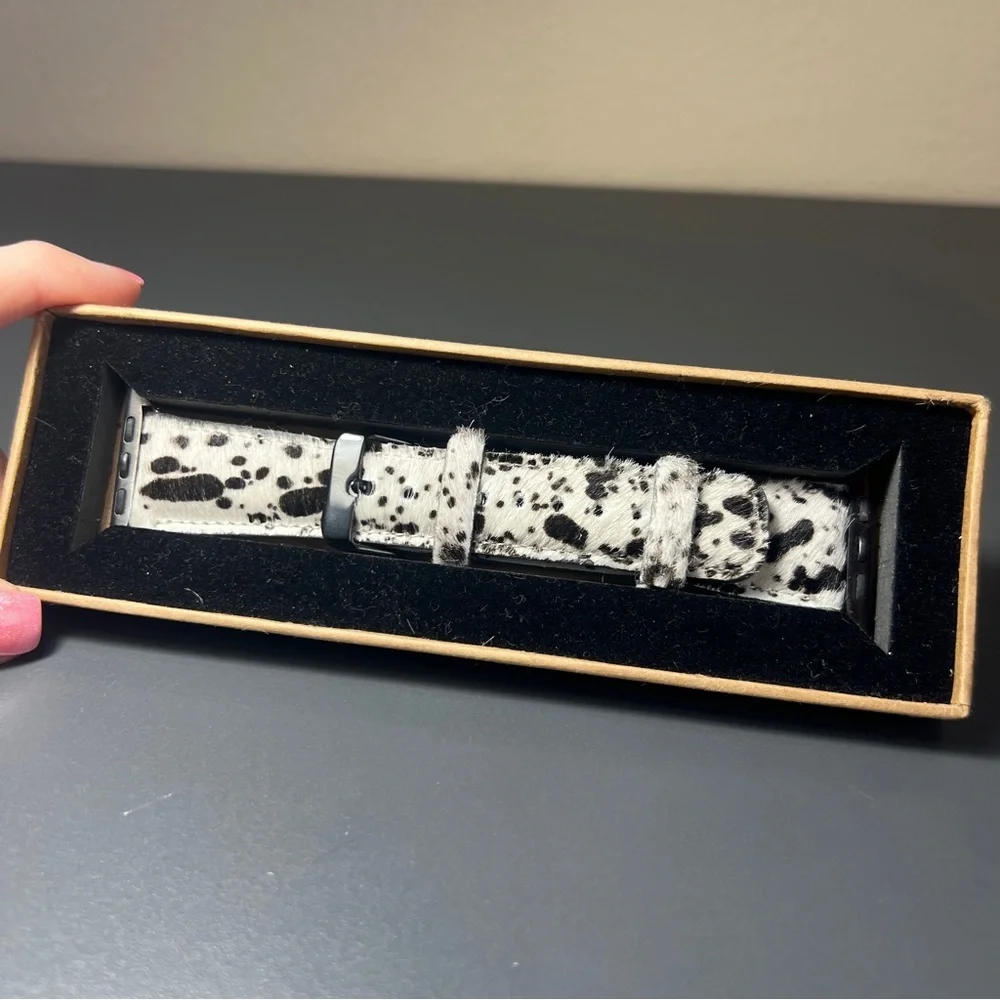 3 Apple Watch Bands Series 4 - 44mm 2 Animal Faux Print & a Pink & Black